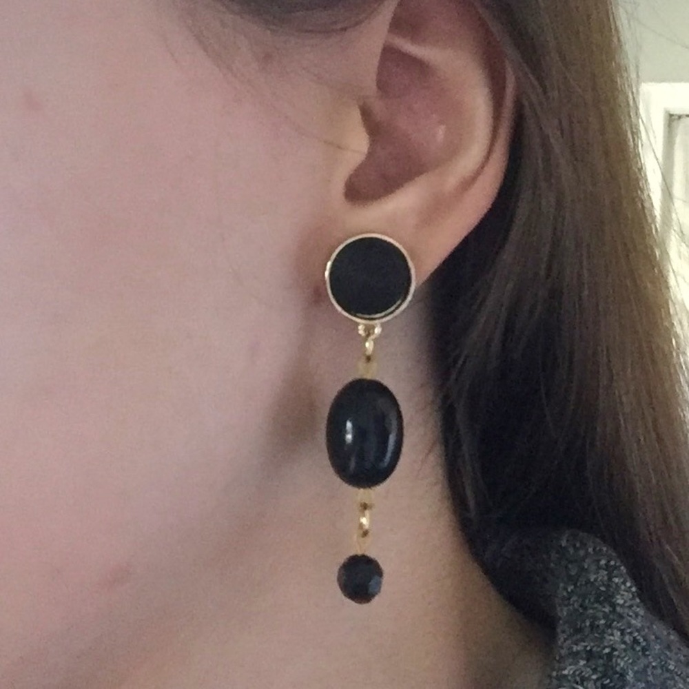 Black and Gold Earrings